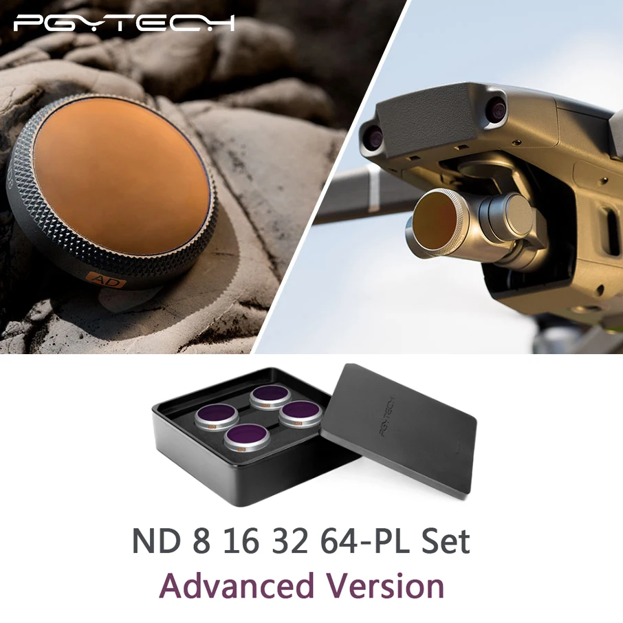 PGYTECH Advanced Version DJI Mavic 2 Zoom ND8PL+16PL+32PL+64PL Filters Kit for Camera Lens filter Accessories | Электроника