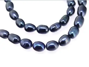 

Unique Pearls jewellery Store,Black Freshwater Cultured Pearl Loose Beads,5-6mm Rice Real Pearl Jewelry,LC3-106