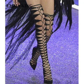 2018 Runway Black Cut-out Thigh High Boots Roman Suede Gladiator Over The Knee Boots Design High Heels Party Dress Shoes Women
2018 Runway Black Cut-out Thigh High Boots Roman Suede Gladiator Over The Knee Boots Design High Heels Party Dress Shoes Women