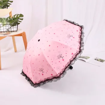 Lace Double Layer Plastic Anti-UV Sun Rain Parasol 3 Folding 3D Flower Embroidery Multi Color Decoration Umbrella
Lace Double Layer Plastic Anti-UV Sun Rain Parasol 3 Folding 3D Flower Embroidery Multi Color Decoration Umbrella