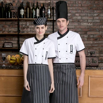 Men Double Breasted Short Sleeve New Chef Clothing Top Restaurant Cafe Bakery Waiter Work Uniforms Chaqueta De Cocinero Overalls
Men Double Breasted Short Sleeve New Chef Clothing Top Restaurant Cafe Bakery Waiter Work Uniforms Chaqueta De Cocinero Overalls