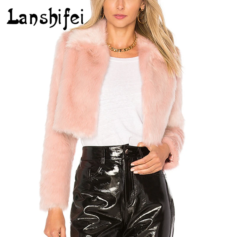 Women Pink Fur Coat Short Style Fluffy Warm Long Sleeve Female Winter Faux Fur Outwear Turn-down Collar Jacket Brand Coats M-3XL
Women Pink Fur Coat Short Style Fluffy Warm Long Sleeve Female Winter Faux Fur Outwear Turn-down Collar Jacket Brand Coats M-3XL