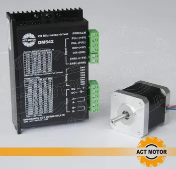 4- lead nema17 stepper motor 40mm/1.7A 56oz-in with driver DM542 4.2A, 128micsteps
4- lead nema17 stepper motor 40mm/1.7A 56oz-in with driver DM542 4.2A, 128micsteps