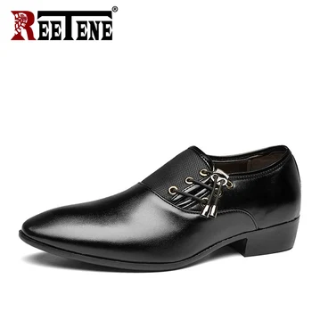 REETENE Men Wedding Shoes Leather Formal Business Pointed Toe Oxfords For Men Dress Shoes Men'S Oxford Business Flats Size 38-48
REETENE Men Wedding Shoes Leather Formal Business Pointed Toe Oxfords For Men Dress Shoes Men'S Oxford Business Flats Size 38-48