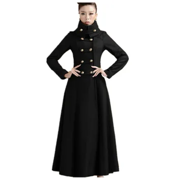 plus size 3XL!Women woolen coat stand collar Collar Slim military style X-Long black bouble breasted wool blends coat
plus size 3XL!Women woolen coat stand collar Collar Slim military style X-Long black bouble breasted wool blends coat