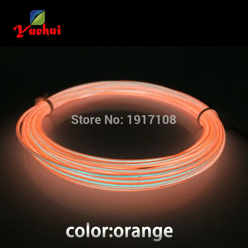 1.3mm 1Meter 4pcs EL wire electroluminescent wire light flexible LED neon cold light For clothes toys/craft Glow Party Supplies 24