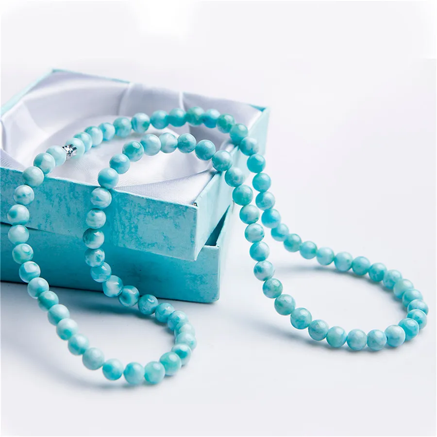 Natural Blue Larimar Round Beads Pendant Necklace 6.5mm Women Party Rare Fshion Jewelry Stretch Crystal Blue Larimar AAAAA
Natural Blue Larimar Round Beads Pendant Necklace 6.5mm Women Party Rare Fshion Jewelry Stretch Crystal Blue Larimar AAAAA