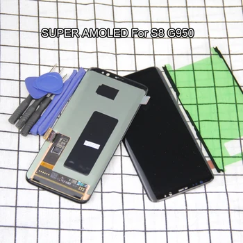 SUPER AMOLED LCD For SAMSUNG GALAXY S8 Display G950 G950F G950FD Touch Screen Digitizer Replacement+Tools+Sticker
SUPER AMOLED LCD For SAMSUNG GALAXY S8 Display G950 G950F G950FD Touch Screen Digitizer Replacement+Tools+Sticker
