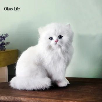 Animals Models Handmade White Plush Cats Lifelike Crouching Realistic Persian Cat Doll Children Plush Toys Home Decoraton Gift
Animals Models Handmade White Plush Cats Lifelike Crouching Realistic Persian Cat Doll Children Plush Toys Home Decoraton Gift