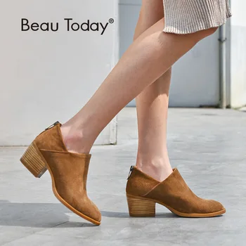 BeauToday Women Boots High Heel Round Toe Zipper Handmade Genuine Leather Cow Suede Ankle Boot Spring Autumn Lady Shoes 03315
BeauToday Women Boots High Heel Round Toe Zipper Handmade Genuine Leather Cow Suede Ankle Boot Spring Autumn Lady Shoes 03315