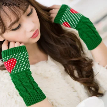 Gloves Knitted Woolen Heart Dots Printing Half Finger Arm Keyboard Womens Mittens Opera-length Kawaii Korean Style All-match New
Gloves Knitted Woolen Heart Dots Printing Half Finger Arm Keyboard Womens Mittens Opera-length Kawaii Korean Style All-match New