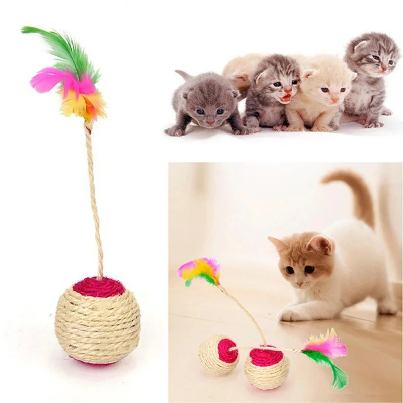 Pet Toys Kitten Toy Rolling Sisal Scratching ball Pet Cat Toys Interactive Feather Toy Funny Cat Kitten Play Dolls Tumbler Ball
Pet Toys Kitten Toy Rolling Sisal Scratching ball Pet Cat Toys Interactive Feather Toy Funny Cat Kitten Play Dolls Tumbler Ball