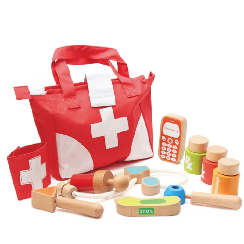Children Boys Girls Wooden Pretend To Play Medical Equipment Simulation Doctor Stethoscope Injection Medicine Medical Set Toys
Children Boys Girls Wooden Pretend To Play Medical Equipment Simulation Doctor Stethoscope Injection Medicine Medical Set Toys
