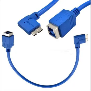 USB 3.0 cable USB 3.0 MICRO male elbow to B mother data cable 30cm used in hard disk box printer scanner, etc.
USB 3.0 cable USB 3.0 MICRO male elbow to B mother data cable 30cm used in hard disk box printer scanner, etc.