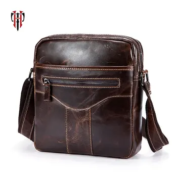 TIANHOO Genuine leather men bag crossbody shoulder bag vintage messenger man's bags young fashionable male's cell phone pockets
TIANHOO Genuine leather men bag crossbody shoulder bag vintage messenger man's bags young fashionable male's cell phone pockets