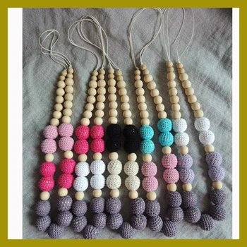 Chunky Teething necklace assorted color crochet beads wooden Crochet Nursing teether baby toy NW1808
Chunky Teething necklace assorted color crochet beads wooden Crochet Nursing teether baby toy NW1808