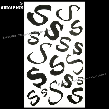 SHNAPIGN English alphabet S Temporary Body Art Flash Tattoo Sticker 10*17cm Waterproof Henna Fake Tatoo Car Styling Wall Sticker
SHNAPIGN English alphabet S Temporary Body Art Flash Tattoo Sticker 10*17cm Waterproof Henna Fake Tatoo Car Styling Wall Sticker