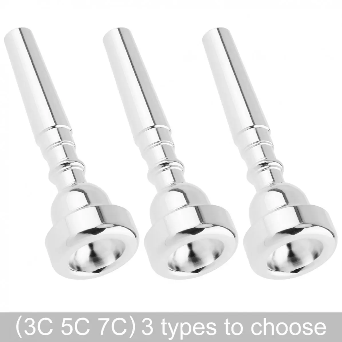 3C 5C 7C Silver Plated Copper Alloy Professional Trumpet Mouthpiece with Rich Tone
3C 5C 7C Silver Plated Copper Alloy Professional Trumpet Mouthpiece with Rich Tone