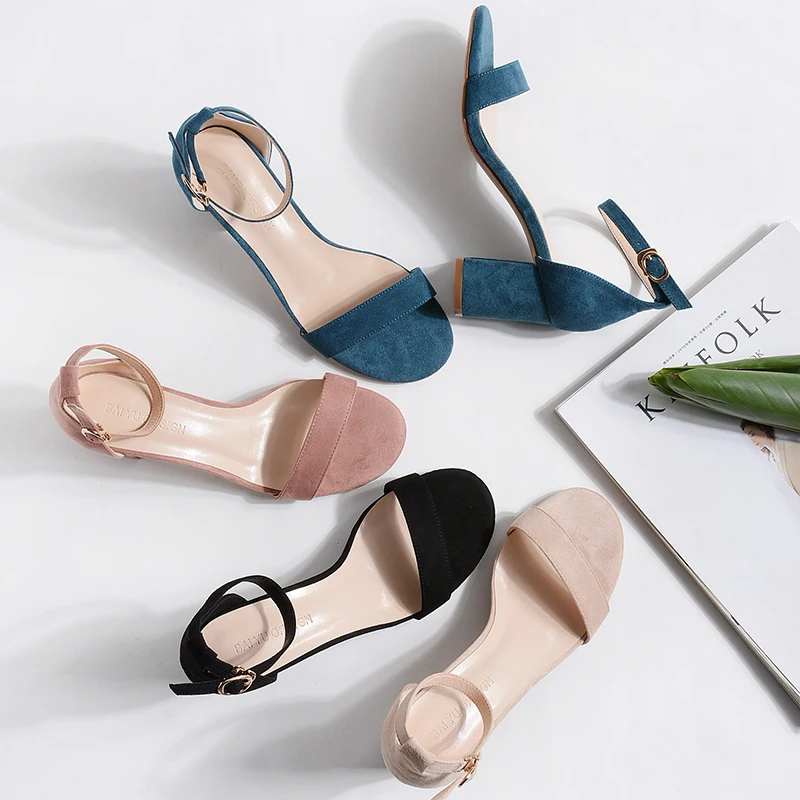 Hight Heels Spring Summer 2019 Shoes Woman Pumps Ankle Straps Square Sandals Lady's Summer Peep Toe Flock Quality Wedding Shoes
Hight Heels Spring Summer 2019 Shoes Woman Pumps Ankle Straps Square Sandals Lady's Summer Peep Toe Flock Quality Wedding Shoes