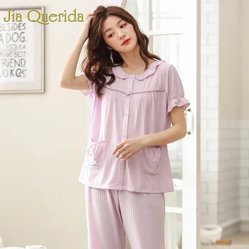 Light Purple Summer Shorts Pj Set Ribbed Cotton Plus Size Pajama Shorts Fashion Women Home Clothes Pyjama Pajamas Women 2019
Light Purple Summer Shorts Pj Set Ribbed Cotton Plus Size Pajama Shorts Fashion Women Home Clothes Pyjama Pajamas Women 2019