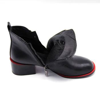 INS hot women's ankle boots 22.5-25.5 cm length Women Genuine Leather Round Toe zipper Classic wild plus velvet winter boots
INS hot women's ankle boots 22.5-25.5 cm length Women Genuine Leather Round Toe zipper Classic wild plus velvet winter boots