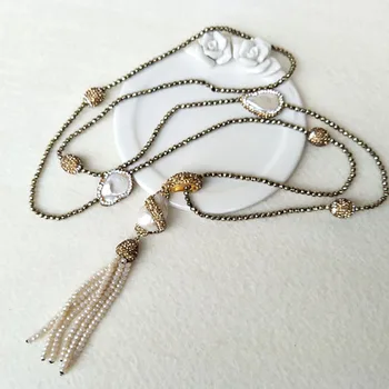4 Strands Nature Pearl with Crystal Rhinestone Tassel pendant Necklace,gold hematite beads chain necklace jewelry for women NK46
4 Strands Nature Pearl with Crystal Rhinestone Tassel pendant Necklace,gold hematite beads chain necklace jewelry for women NK46