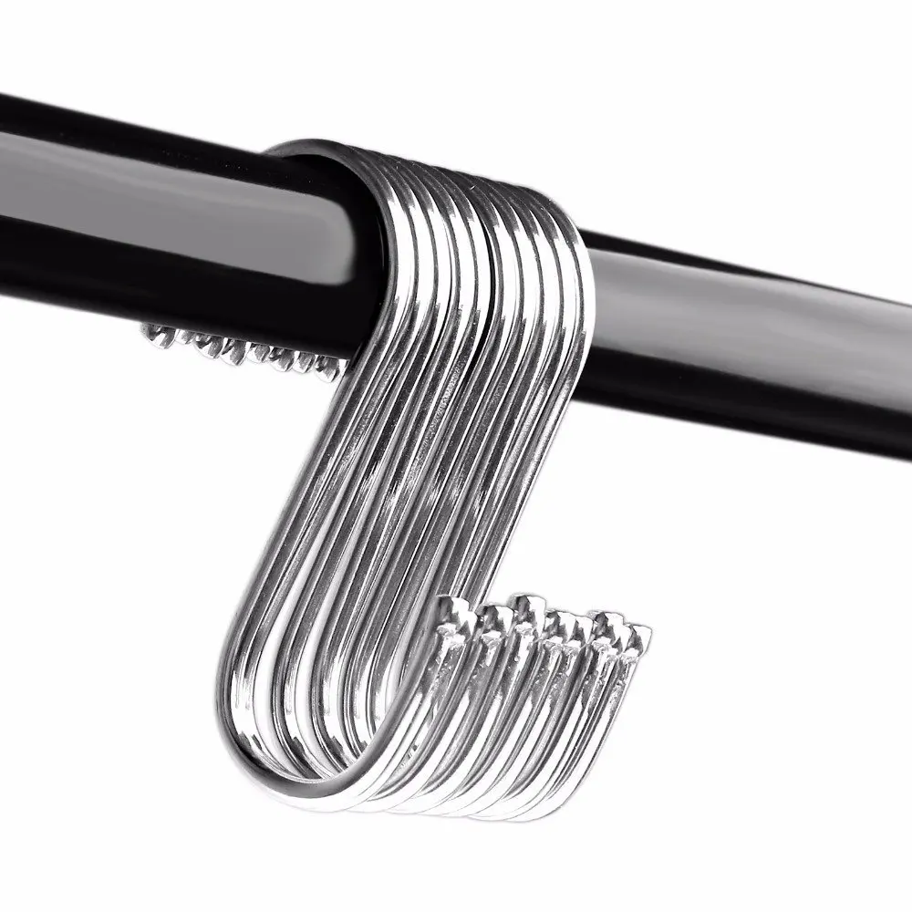 15 Pack Stainless Steel S Shape Hook Hanging Hooks for Bathroom, Bedroom, Office and Kitchen
15 Pack Stainless Steel S Shape Hook Hanging Hooks for Bathroom, Bedroom, Office and Kitchen