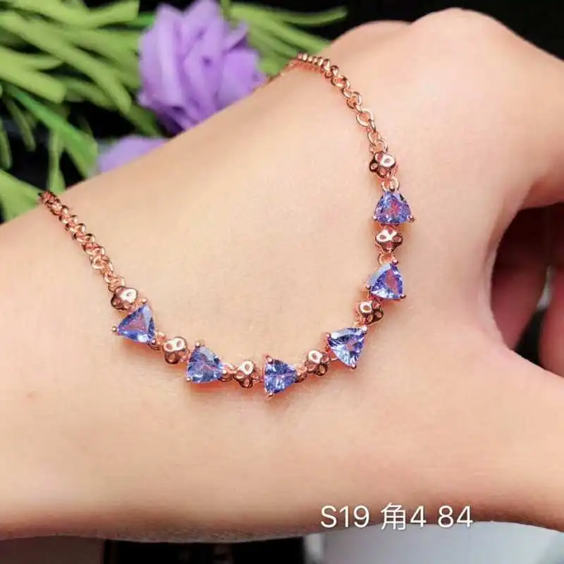 Fidelity natural 4mm blue tanzanite Bracelet s925 sterling silver fashion fine jewelry for women party natural gemstone
Fidelity natural 4mm blue tanzanite Bracelet s925 sterling silver fashion fine jewelry for women party natural gemstone