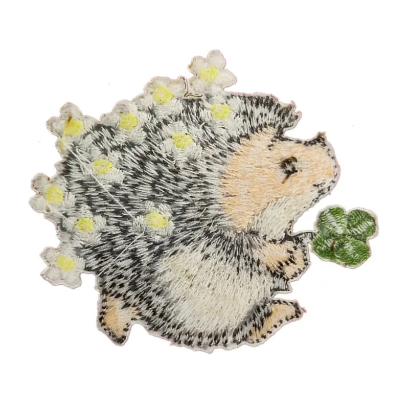 Embroidered Hedgehog Patches Cute Animal Patch (6)