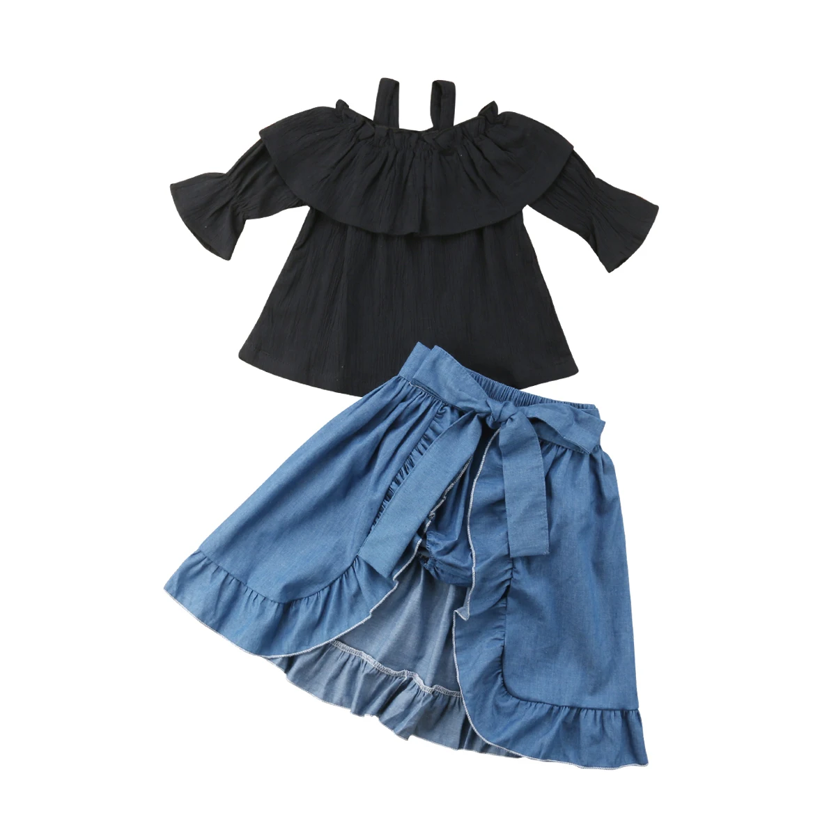 2018 Newly Fashion Toddler Baby Girls Clothes Sets 3PCS Off Shoulder Ruffles Black T-Shirts Tops+Shorts+Hemlines Dress 1-6Y
2018 Newly Fashion Toddler Baby Girls Clothes Sets 3PCS Off Shoulder Ruffles Black T-Shirts Tops+Shorts+Hemlines Dress 1-6Y