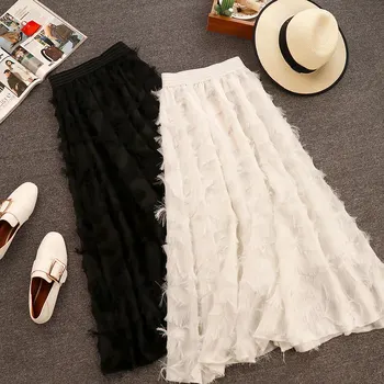 Summer Skirt Women Boho 2018 High Waist knee-length Tutu Skirts Women's Chiffon Skirt Black Green White Blue
Summer Skirt Women Boho 2018 High Waist knee-length Tutu Skirts Women's Chiffon Skirt Black Green White Blue