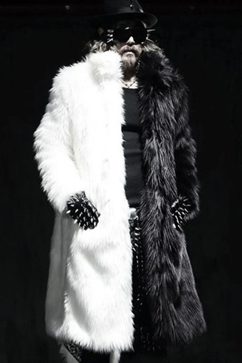 Gothic Men Faux Fur White Black Warm Thick Long Overcoat Plus Size S-6XL Winter Outwear C34
Gothic Men Faux Fur White Black Warm Thick Long Overcoat Plus Size S-6XL Winter Outwear C34