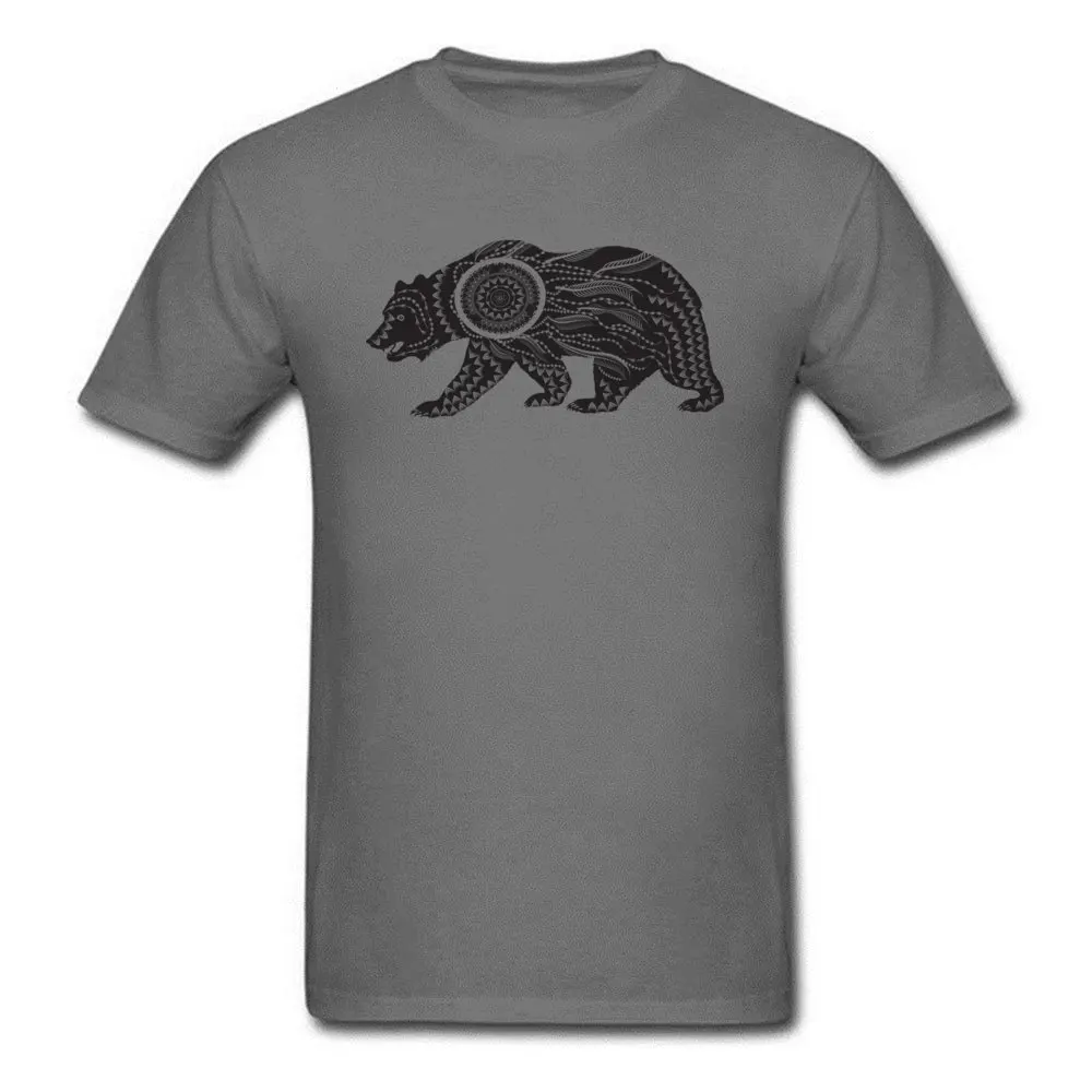 Ornamental Bear Mens 2018 Fashion Design Tops Shirt Round Collar Summer/Autumn Cotton Fabric Tshirts Custom Short Sleeve Tshirts Ornamental Bear carbon