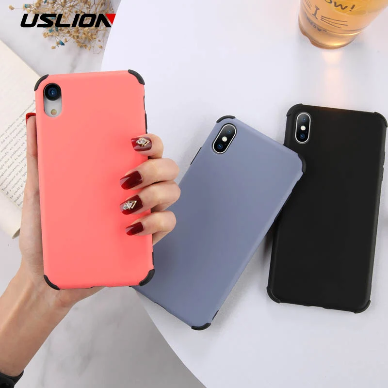 USLION Shockproof Candy Color Phone Case For iPhone 6 6s 7 8 Plus TPU and PC Simple Solid For iPhone 7 8 Plus X XS XR Xs Max
USLION Shockproof Candy Color Phone Case For iPhone 6 6s 7 8 Plus TPU and PC Simple Solid For iPhone 7 8 Plus X XS XR Xs Max