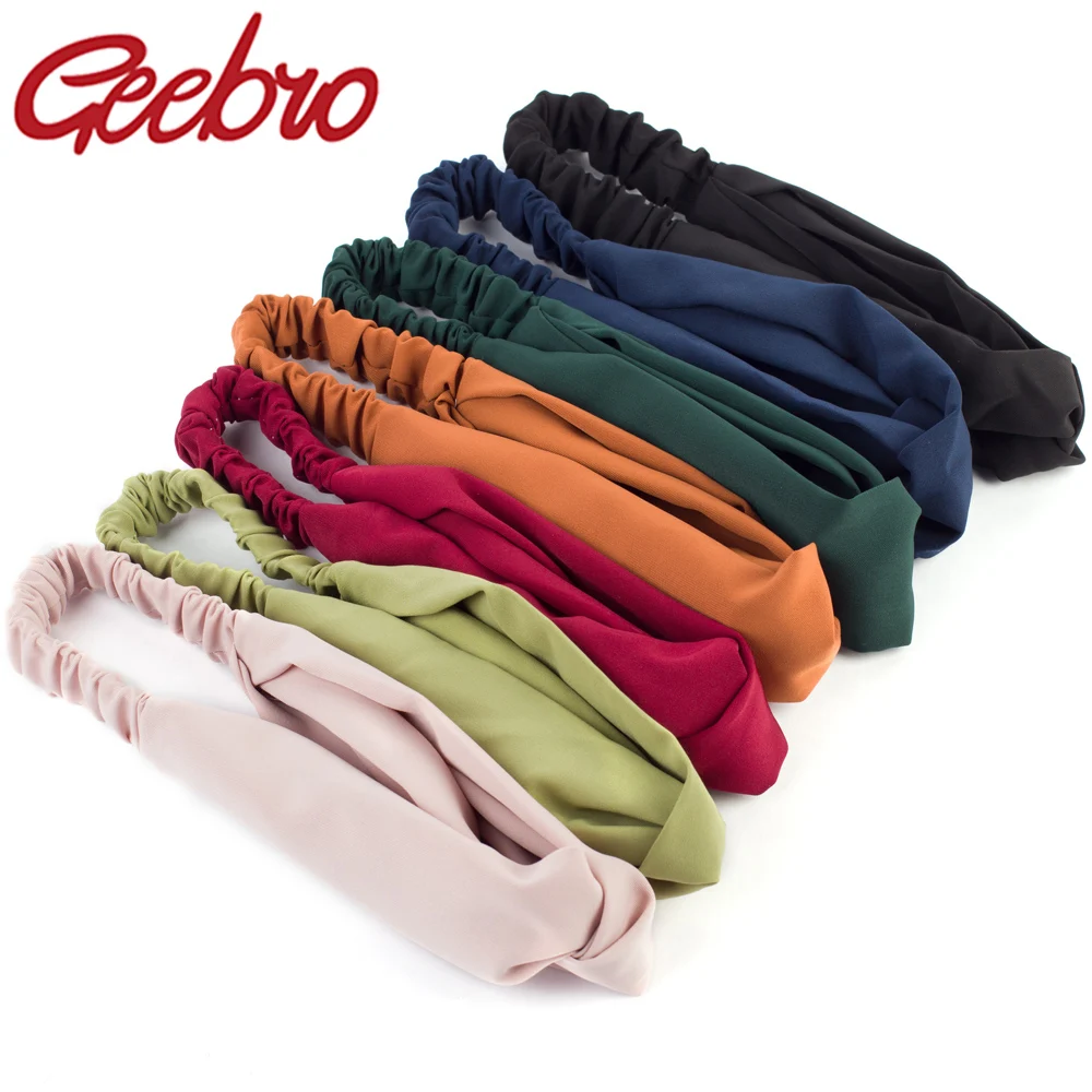Geebro Women's Twisted Knotted Solid Headband Summer Plain Color Wide Stretch Hair Band for Girls Elastic Turban Spa Headbands
Geebro Women's Twisted Knotted Solid Headband Summer Plain Color Wide Stretch Hair Band for Girls Elastic Turban Spa Headbands