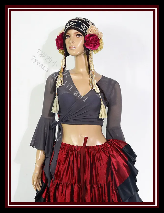 Belly dance top Transparent thin Belly Dance Top with trumpet sleeves Gypsy Bohemia CE92-94
Belly dance top Transparent thin Belly Dance Top with trumpet sleeves Gypsy Bohemia CE92-94