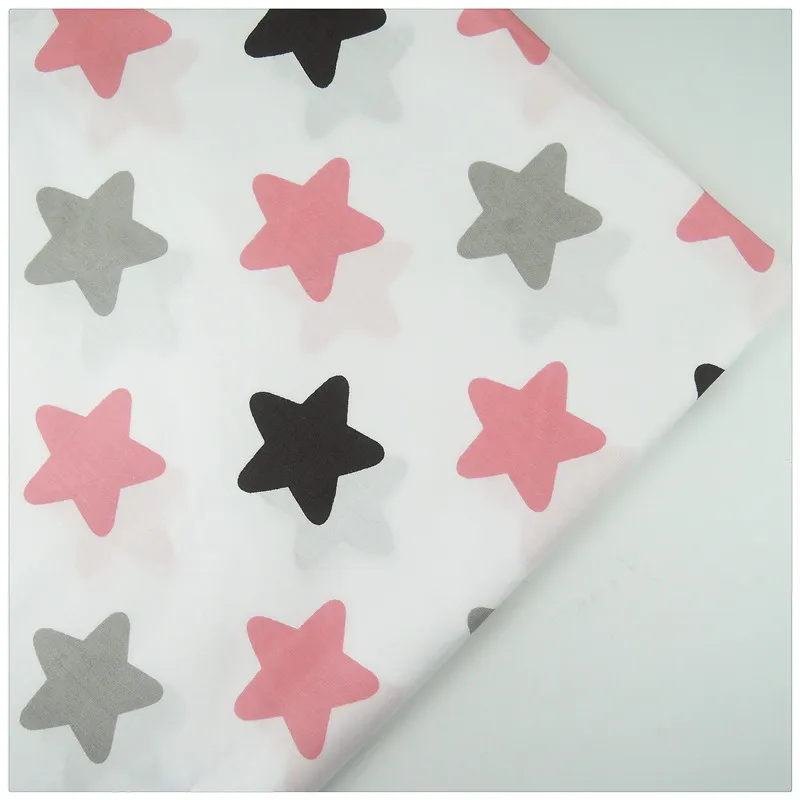 Syunss,Pink Gray Black Star Printed 100%Cotton Fabric Sewing Baby Toy Bedding Quilt Cloth Craft Tecido DIY Tissu Patchwork Telas
Syunss,Pink Gray Black Star Printed 100%Cotton Fabric Sewing Baby Toy Bedding Quilt Cloth Craft Tecido DIY Tissu Patchwork Telas