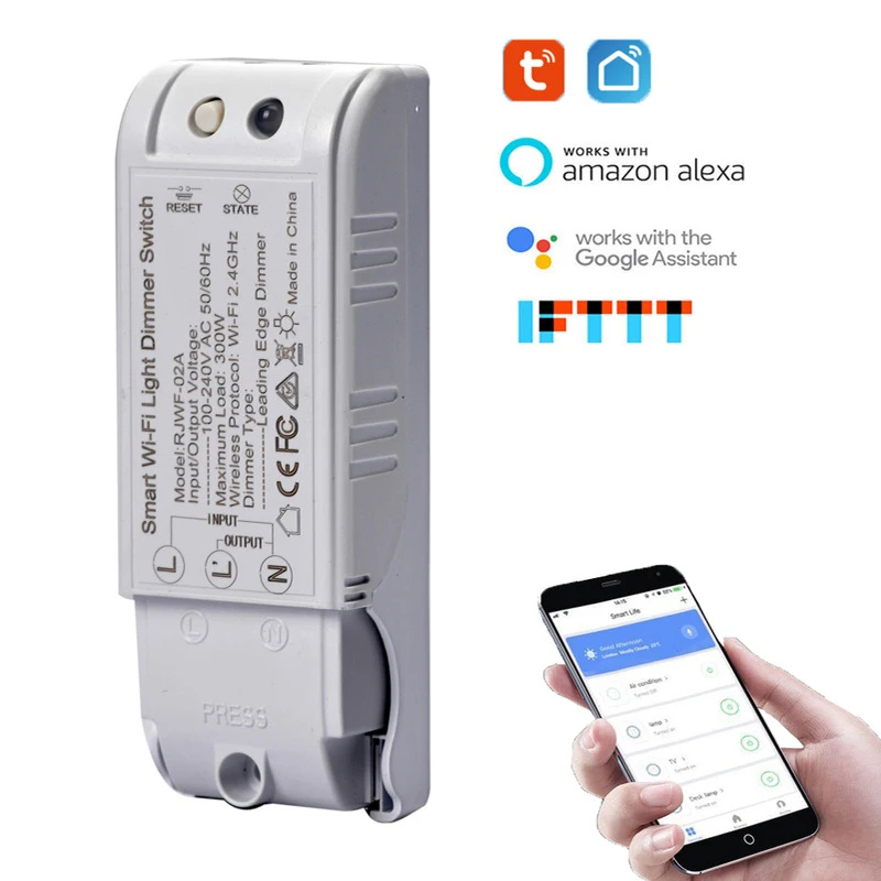 3/5/6pcs Smart wifi Dimmer switch work with Google Home Alexa IFTTT Wifi/voice control Light Module Switch by tuya smartlife App
3/5/6pcs Smart wifi Dimmer switch work with Google Home Alexa IFTTT Wifi/voice control Light Module Switch by tuya smartlife App