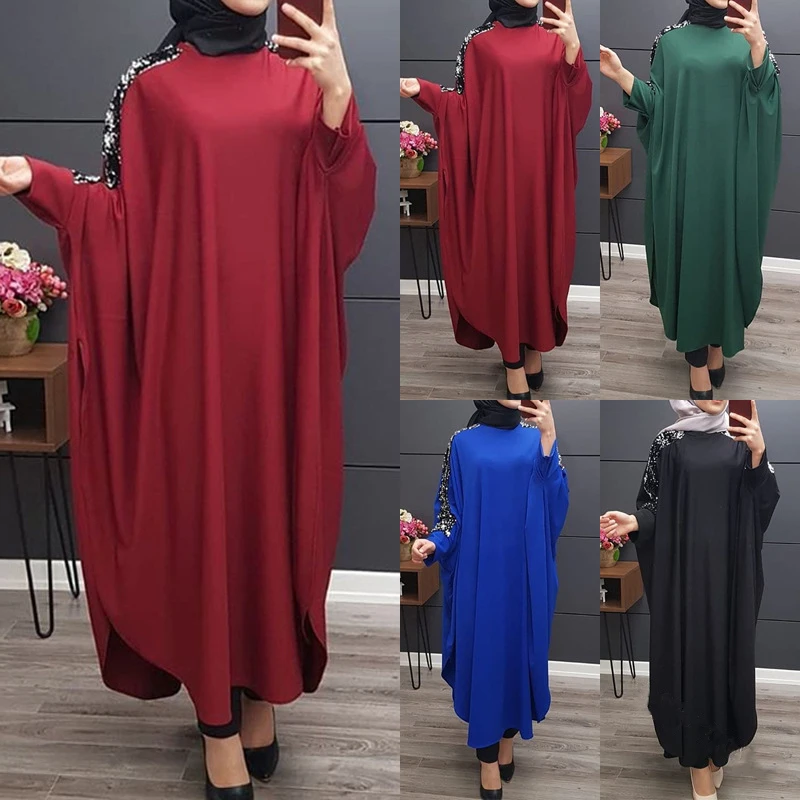 Lugentolo Summer Women Maxi Dress Long Sleeve Muslim Plus Size Sequin Stitching Loose 5XL Solid Color Islamic Clothing Dress
Lugentolo Summer Women Maxi Dress Long Sleeve Muslim Plus Size Sequin Stitching Loose 5XL Solid Color Islamic Clothing Dress