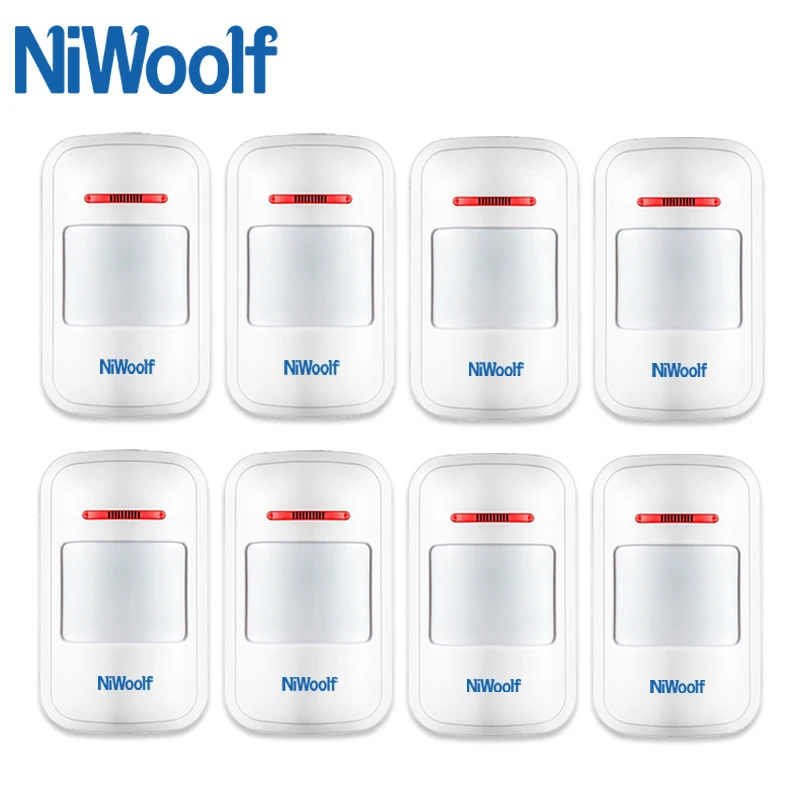 433MHz Wireless Motion Sensor, PIR Infrared Sensor, For Home Burglar GSM Alarm System. 8 pieces include
433MHz Wireless Motion Sensor, PIR Infrared Sensor, For Home Burglar GSM Alarm System. 8 pieces include