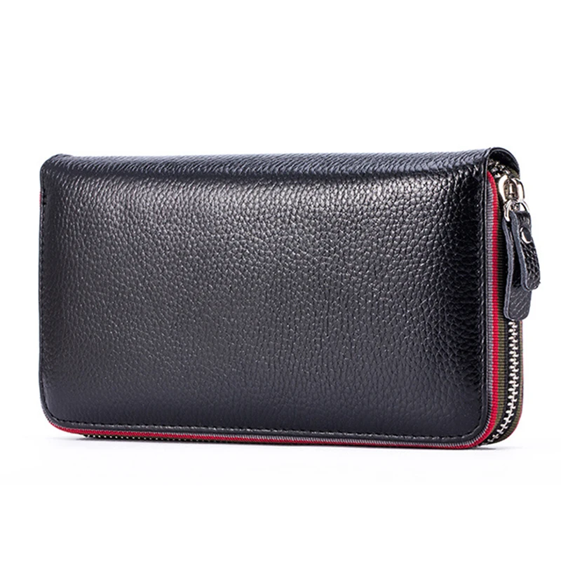Fashion Solid Color Genuine Leather Women Wallet High Quality Zipper Coin Card Holders Soft Surface Money Bag Casual Phone Bag
Fashion Solid Color Genuine Leather Women Wallet High Quality Zipper Coin Card Holders Soft Surface Money Bag Casual Phone Bag