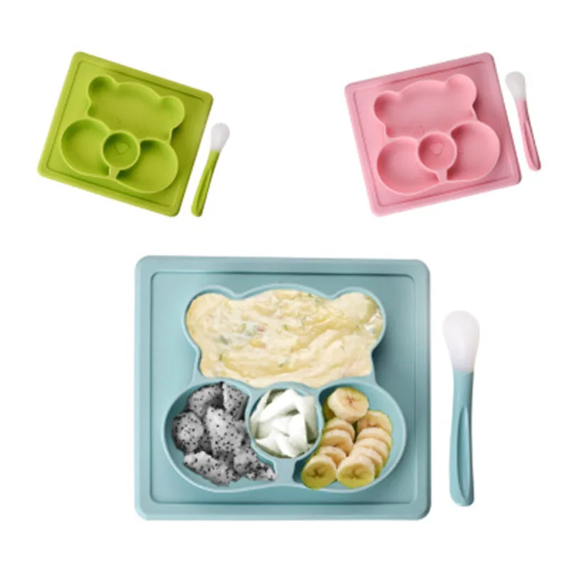 ideacherry Babies Silicone Plate Creative Cartoon Feeding Dishes Mat Placemat for Infant with Spoon Strong Suction BPA Free Tray
ideacherry Babies Silicone Plate Creative Cartoon Feeding Dishes Mat Placemat for Infant with Spoon Strong Suction BPA Free Tray
