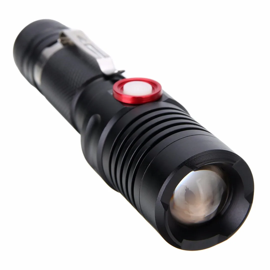 

Black High Bright LED Flashlight XML-3506 T6 10000 Lumens 5 Modes Zooming Torch Torch By 1*18650 Or 3*AAA Battery High Quality