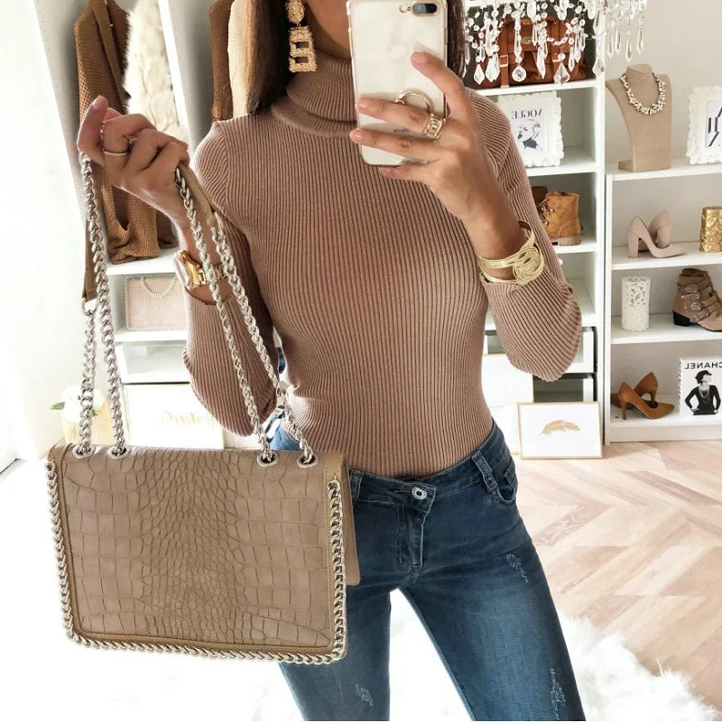Winter Sweater Women 2018 korean Pullovers Thick autumn turtleneck Black Knitted Femme Pull High Elastici Soft Pullover Sweater
Winter Sweater Women 2018 korean Pullovers Thick autumn turtleneck Black Knitted Femme Pull High Elastici Soft Pullover Sweater