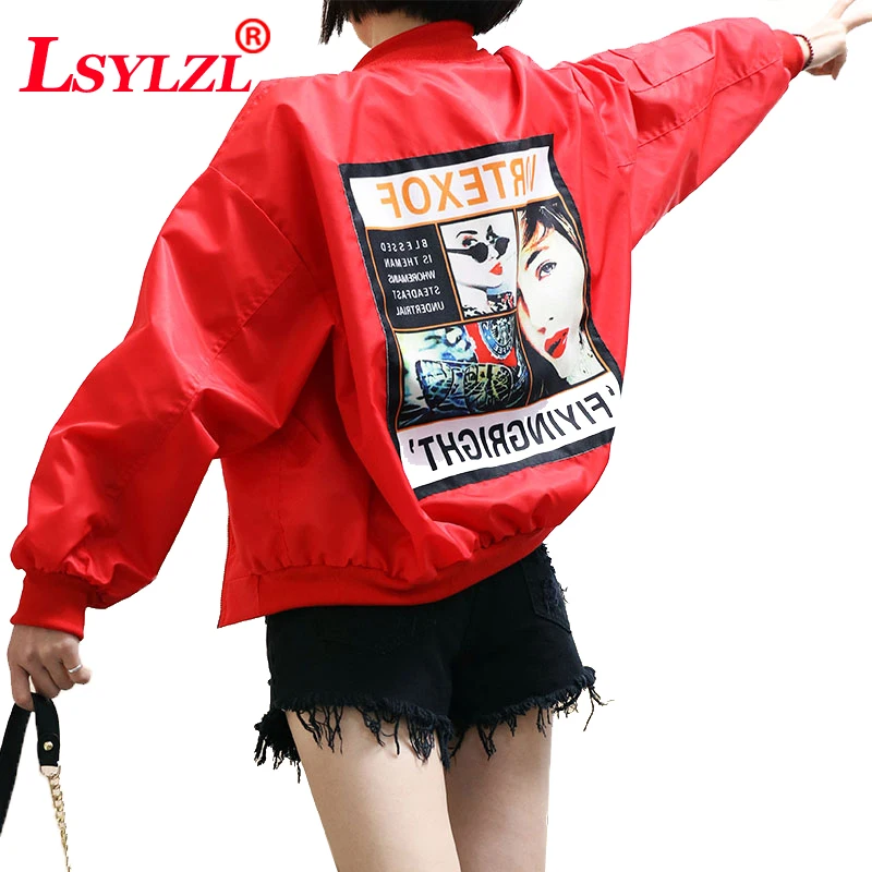 2018 spring and autumn new printed Solid baseball female jacket of the BF loose wild short jacket casual red jacket coats C268
2018 spring and autumn new printed Solid baseball female jacket of the BF loose wild short jacket casual red jacket coats C268