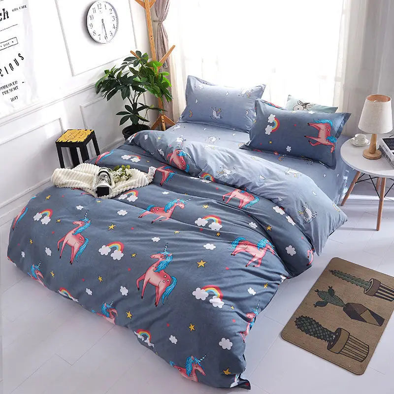 Unicorn 4pcs Girl Boy Kid Bed Cover Set Duvet Cover Adult Child Bed Sheets And Pillowcases Comforter Bedding Set 2TJ-61015
Unicorn 4pcs Girl Boy Kid Bed Cover Set Duvet Cover Adult Child Bed Sheets And Pillowcases Comforter Bedding Set 2TJ-61015