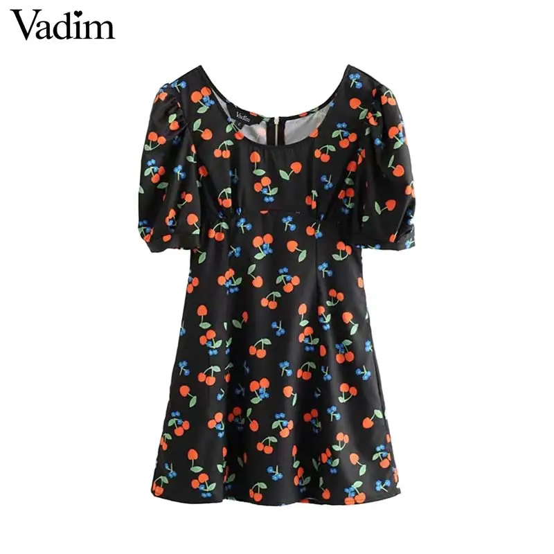 Vadim women stylish print mini dress O neck back zipper short sleeve female casual beach dresses summer chic vestido QC552
Vadim women stylish print mini dress O neck back zipper short sleeve female casual beach dresses summer chic vestido QC552