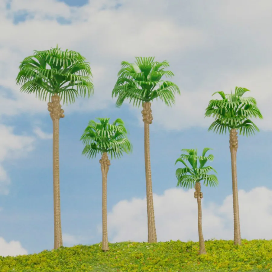 100pcs/lot 6.5cm 1/200 scale plastic model palm tree in architecture model building maker