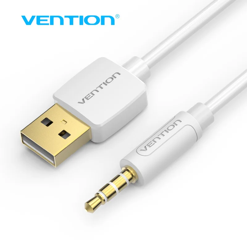 Vention USB AUX Cable 0.25m 0.5m 1m USB to Jack 3.5mm Charger Data Cable For Apple iPod Shuffle 4th 5th 6th 7th Jack to USB Cord