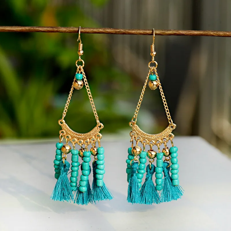 2019 Handmade Green Beaded Earrings For Women Geometric Gold Alloy Acrylic Earrings Fringed Dangle Drop Earrings Bijoux
2019 Handmade Green Beaded Earrings For Women Geometric Gold Alloy Acrylic Earrings Fringed Dangle Drop Earrings Bijoux